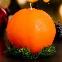 Свеча новогодняя "Апельсин" 8,5 см